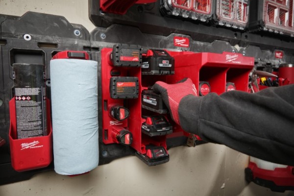 Milwaukee PACKOUT Akkuhalter 12V M12 Akkus oder 18V M18