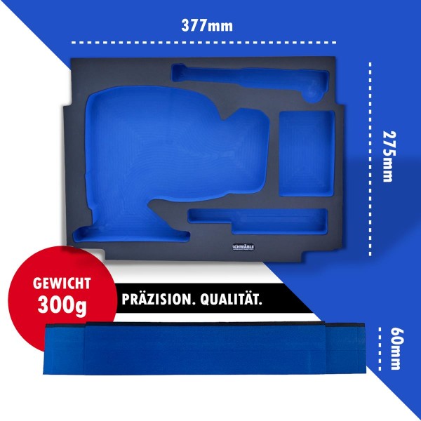 SCHWÄBLE® Schaumeinlage Schaumstoffeinlage für Makita Akku-Stichsäge DJV182