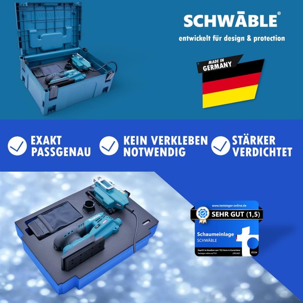 SCHWÄBLE Schaumeinlage Schaumstoffeinlage f. Makita Akku-Schwingschleifer BO005
