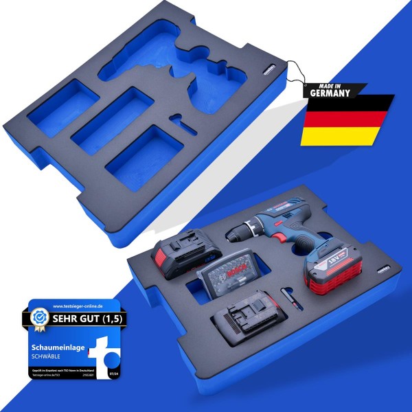 SCHWÄBLE® Schaumeinlage Schaumstoffeinlage f. Bosch Akku-Bohrschrauber GSR18V-28