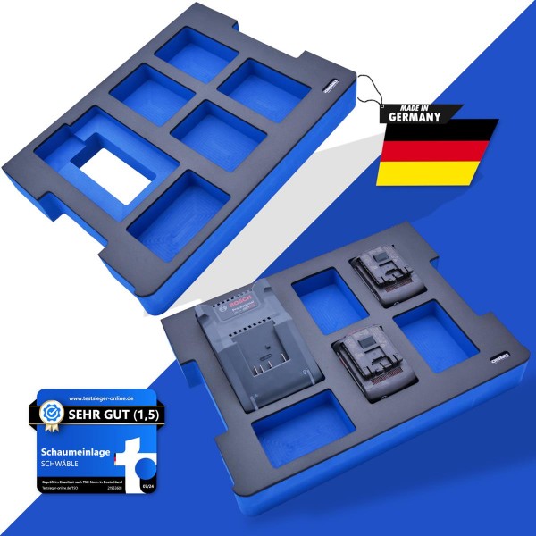 SCHWÄBLE® Schaumeinlage Schaumstoffeinlage Bosch Akku-Starter-Set GAL18-40 4-5Ah
