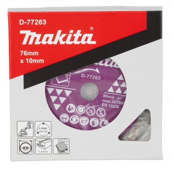 Makita Diamantscheibe 76mm für Akku-Winkelschleifer DMC300