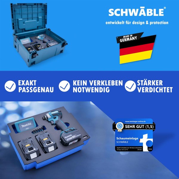 SCHWÄBLE Schaumeinlage Schaumstoffeinlage f. Makita Akku-Schlagschrauber DTD173