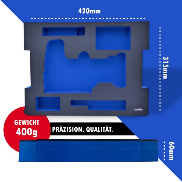 SCHWÄBLE® Schaumeinlage Schaumstoffeinlage für Bosch Akku-Stichsäge GST18V-155S