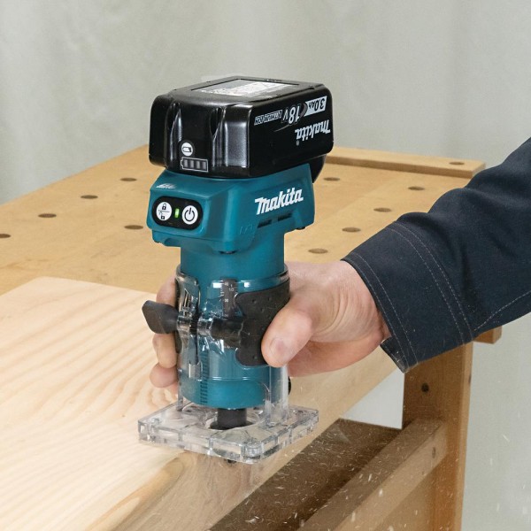 Makita Akku-Kantenfräse Fräsmaschine Oberfräse 18V DRT52Z 6mm