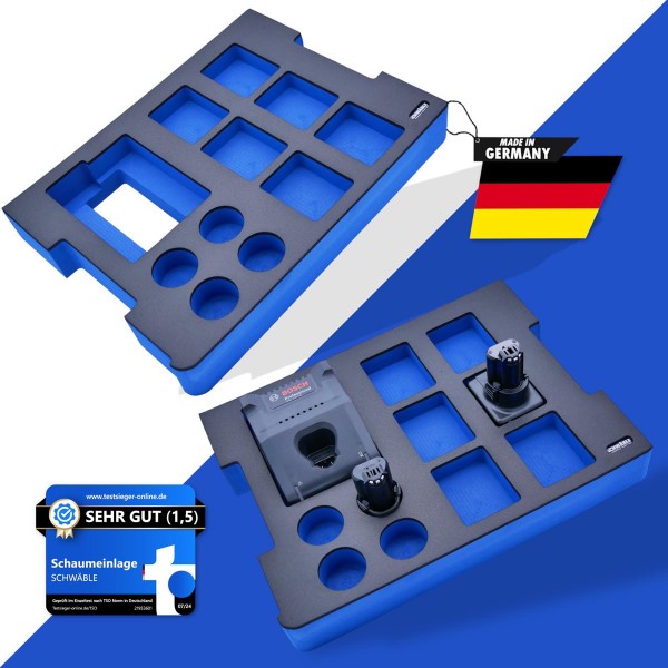SCHWÄBLE® Schaumeinlage Schaumstoffeinlage f Bosch Akku-Starter-Set 12V GAL12-40