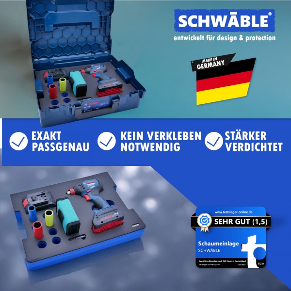 SCHWÄBLE® Schaumeinlage Schaumstoffeinlage Bosch Akku-Schlagschrauber GDX18V-210
