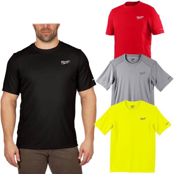 Milwaukee Workskin Funktions T-Shirt kurzarm schwarz grau rot gelb