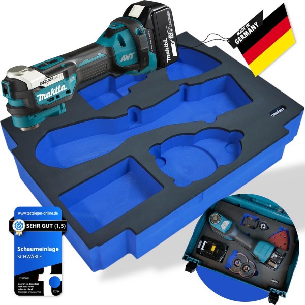 Makita Akku-Multifunktionswerkzeug 18V DTM52SZ + Schwäble Schaumstoffeinlage