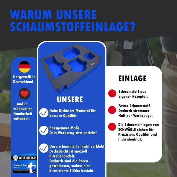 SCHWÄBLE Schaumeinlage Schaumstoffeinlage Bosch Akku-Schlagschrauber GSR18V-150
