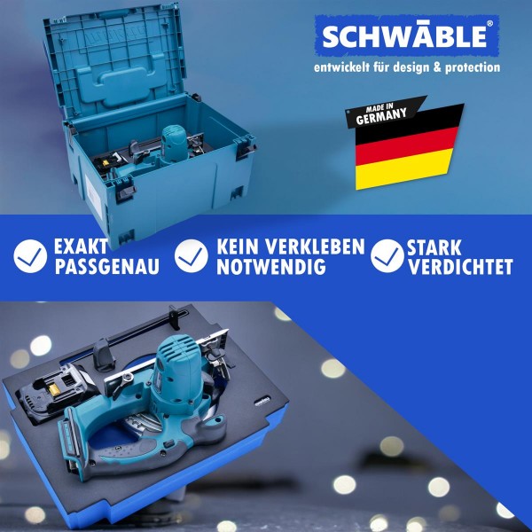SCHWÄBLE® Schaumeinlage Schaumstoffeinlage für Makita Akku-Handkreissäge DSS501