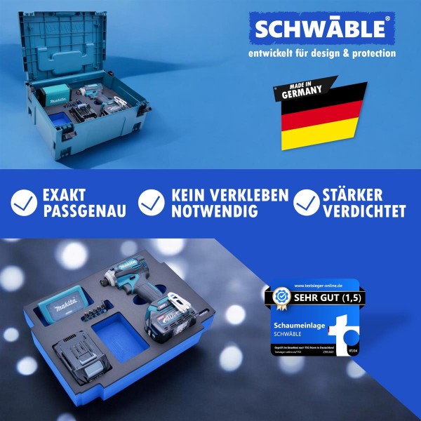 SCHWÄBLE Schaumeinlage Schaumstoffeinlage für Makita Akku-Schlagschrauber TD001