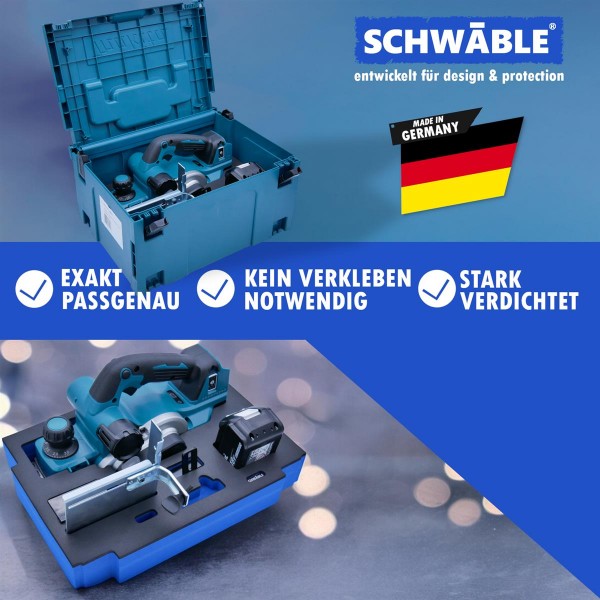 SCHWÄBLE® Schaumeinlage Schaumstoffeinlage für Makita Hobelmaschine DKP181
