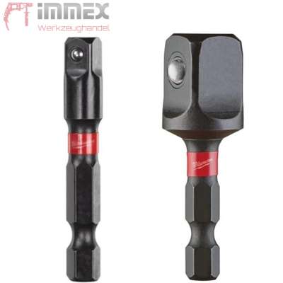 2 Sets Steckschlüssel-Adapter – 1/2 Zoll Auf 1/4 Zoll, Schnellspanner Für Bohrschrauber & Ratschen