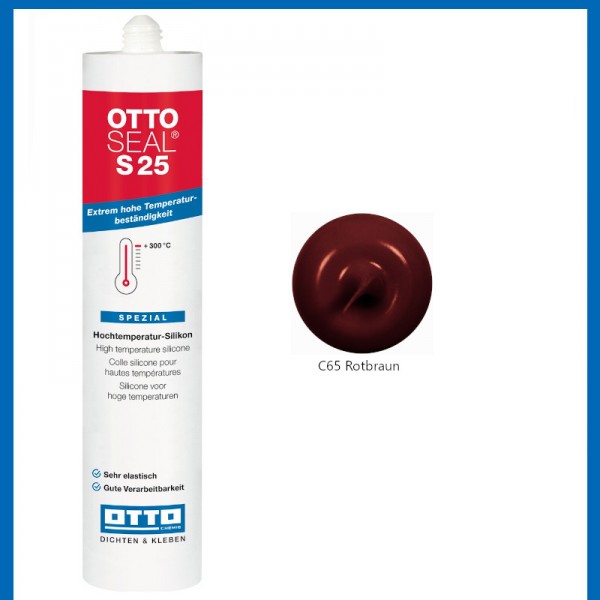 Otto Chemie Ottoseal S25 Hochtemperatur-Silikon Silicon 1k-Dichtstoff 310ml