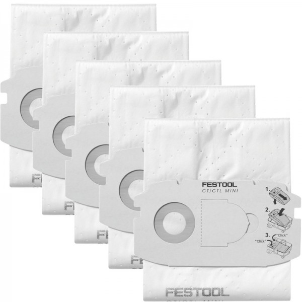 Festool SELFCLEAN Filtersack SC FIS-CT MINI/5 Filterbeutel 5x CTL MINI 498410