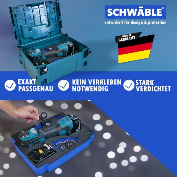 SCHWÄBLE® Schaumeinlage Schaumstoffeinlage für Makita Multitool DTM52